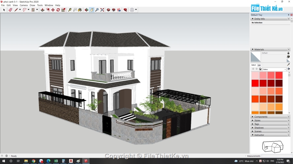 Biệt thự 2 tầng mái Nhật,File biệt thự 2 tầng mái Nhật,Cad và sketchup biệt thự 2 tầng,bản vẽ cad biệt thự 2 tầng,Biệt thự 2 tầng 10x12m,bản vẽ autocad biệt thự 2 tầng